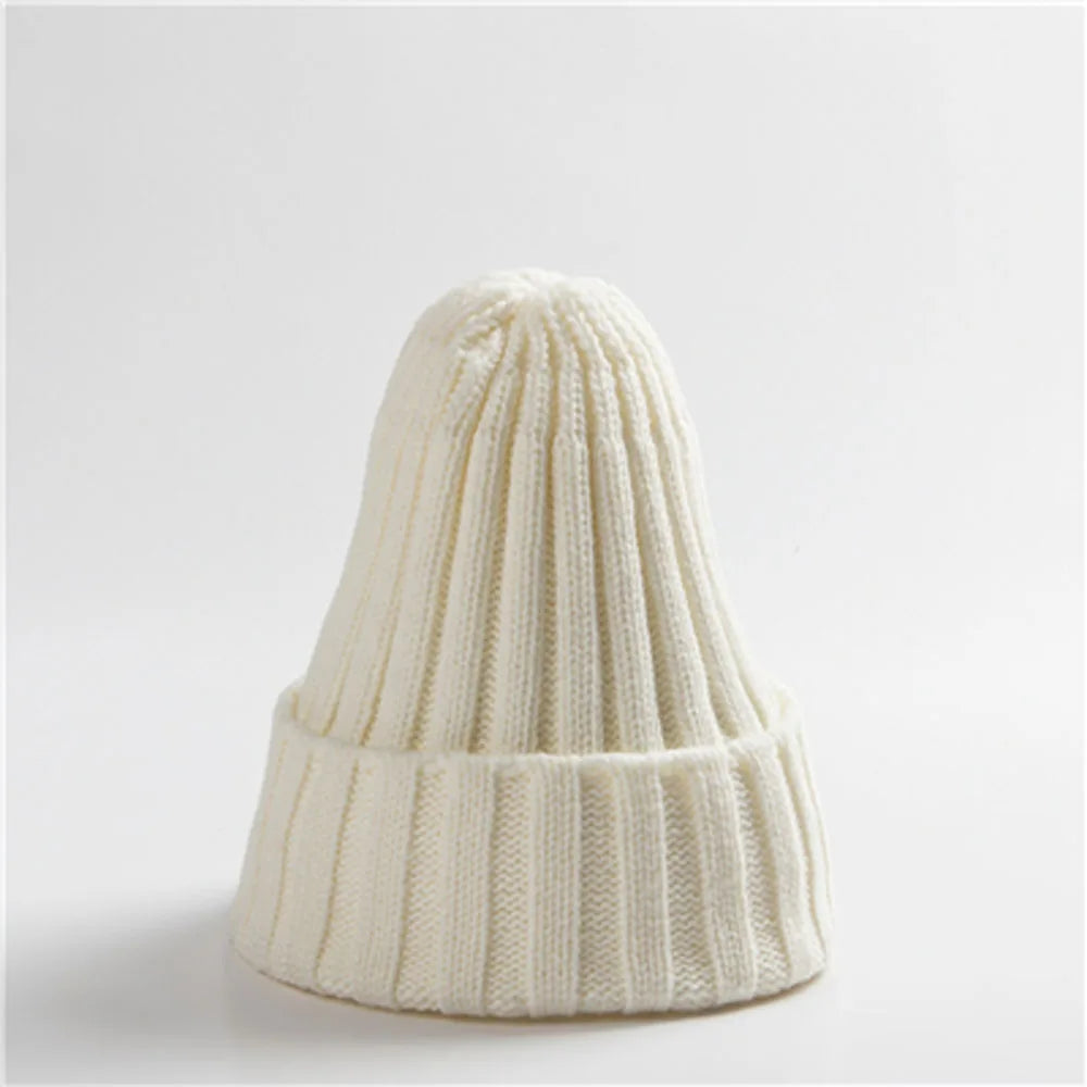 Knitted  Solid Edge Curl Colored Woolen Men's And Women's