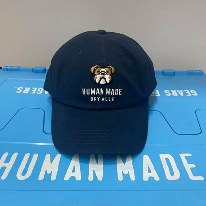 HUMAN MADE Cartoon Animal Head Baseball Cap Japanese Street Spring Summer Unisex Sun Peaked Hat Daily
