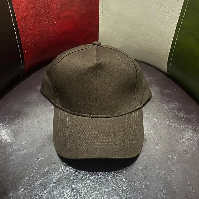 Unisex Solid Color 5 Panel Baseball Cap Trendy Casual Sport Hat