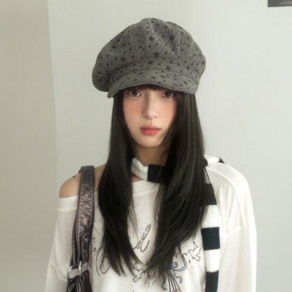 Retro Literary Style Star Beret For Women With An Octagonal Shape