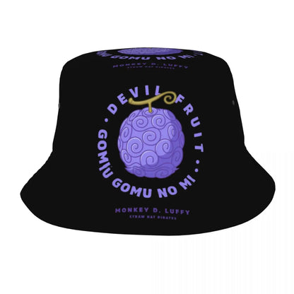 One Piece Straw Hat Luffy Skull Logo Bucket Hat for Teen Beach