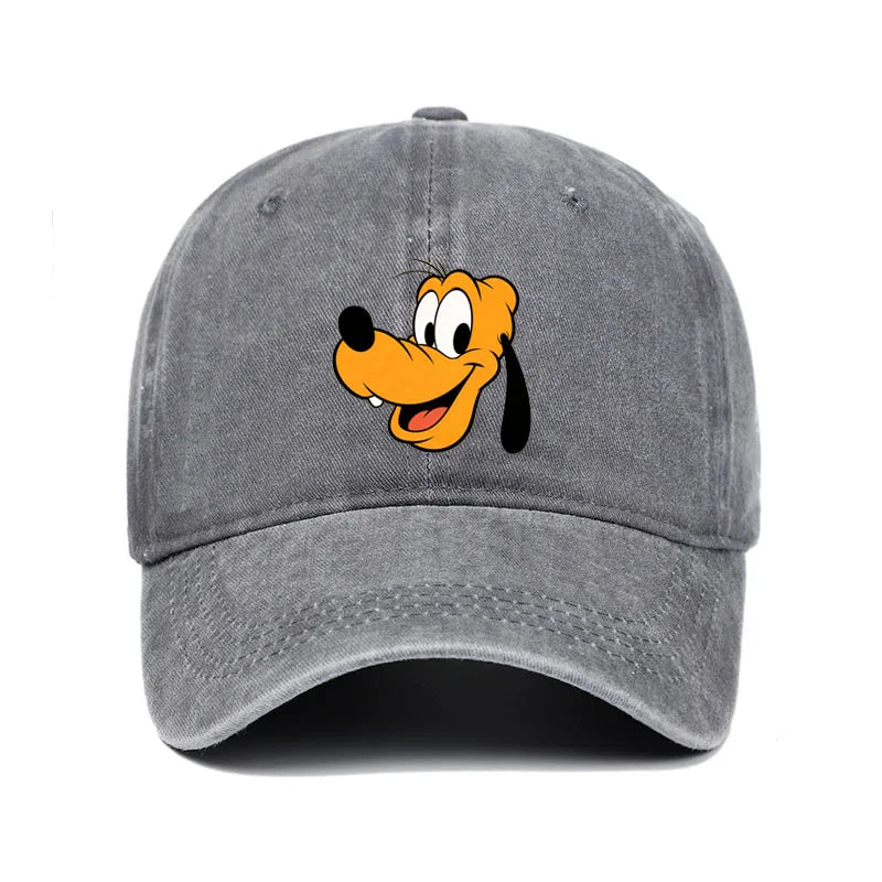 Unisex Vintage Washed Mickey Minnie Print Baseball Cap for Men Women