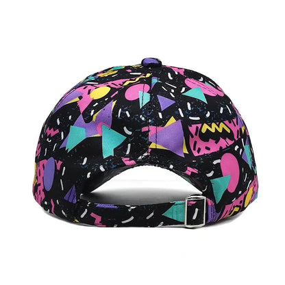 Four Seasons Polyester Graffiti Print Casquette Baseball Cap