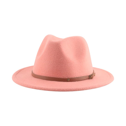Hats For Women Kids Child Small 52cm Solid Belt Kids Fedora Formal Dress Wedding