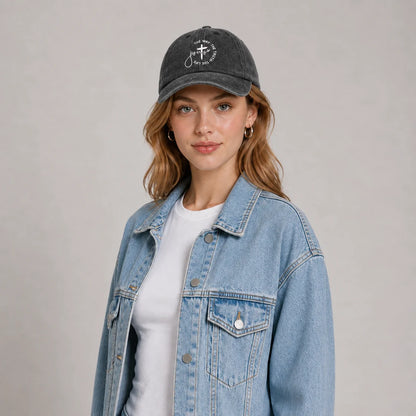 Retro Typography Graphic Baseball Cap