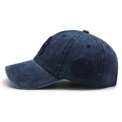 Soft Top Washed Distressed Baseball Cap Fashion Casual Men's