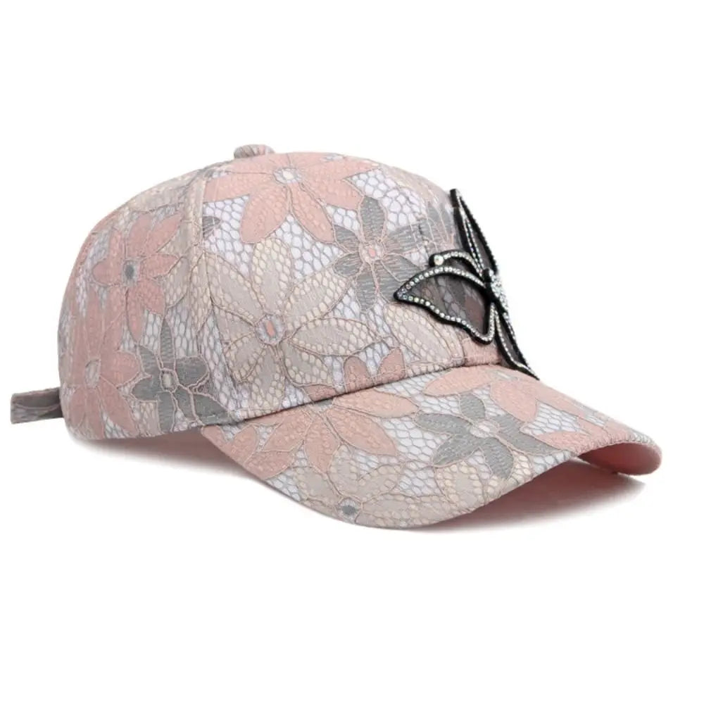 Fashion Breathable Lace Floral Baseball Cap