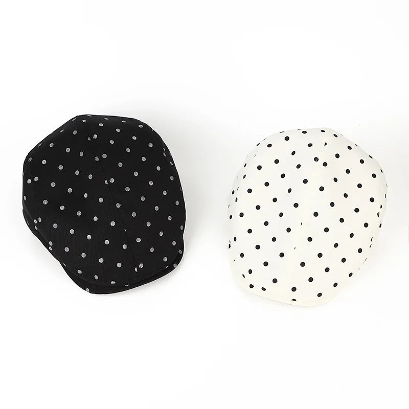 Cloud Beret Women Spring Summer Casual Pleated Forward Cap