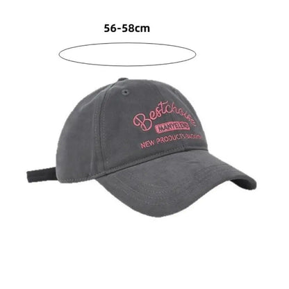 Fashion Letter Embroidery Baseball Cap Cotton Breathable Peaked Cap