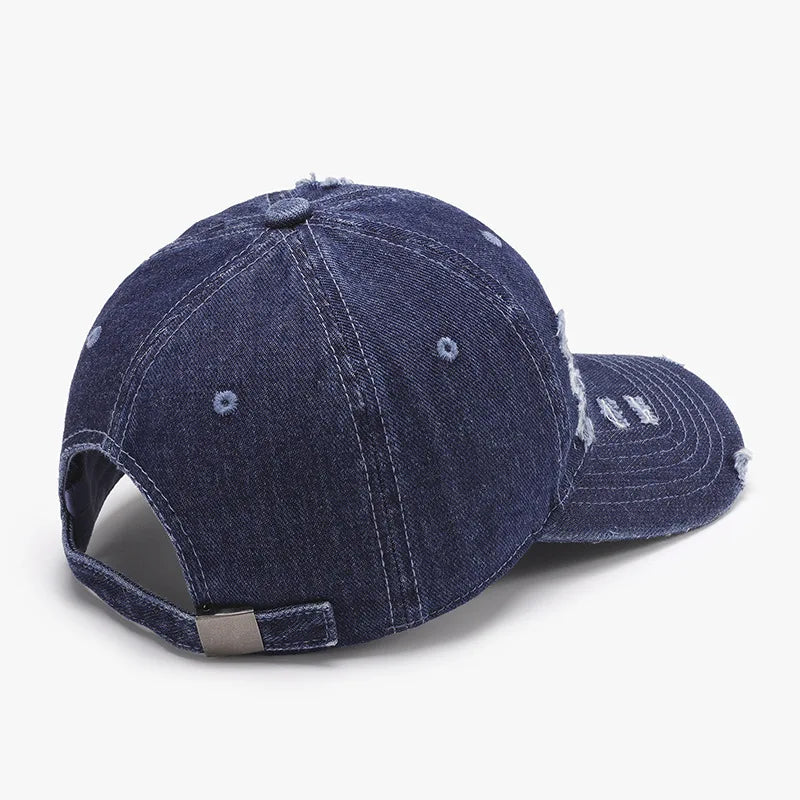 Outdoor Distressed Personalized Street Style Versatile Plain Baseball Cap