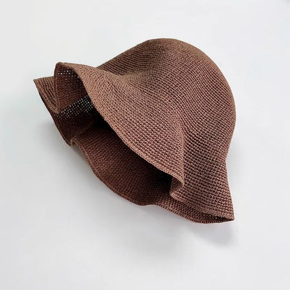 2026 New Raffia Cloche Hat Women Straw Hat Floppy Picnic Hat