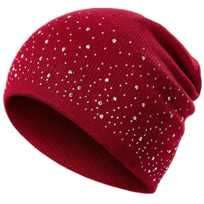 Hot Sale Women Casual Winter Fall Hat Stylish & Shiny Rhinestone Decor