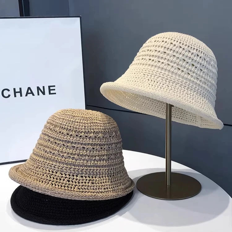 2026 New Hollow Breathable Bucket Hat Women