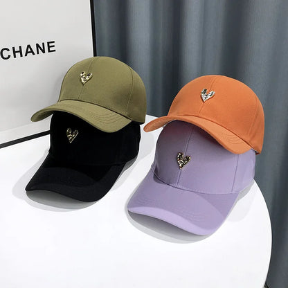 Unisex Love Embroidery Baseball Caps Spring Autumn