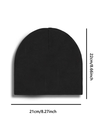 Warm Knitted Hat With Jacquard Flower Design For Men And Women