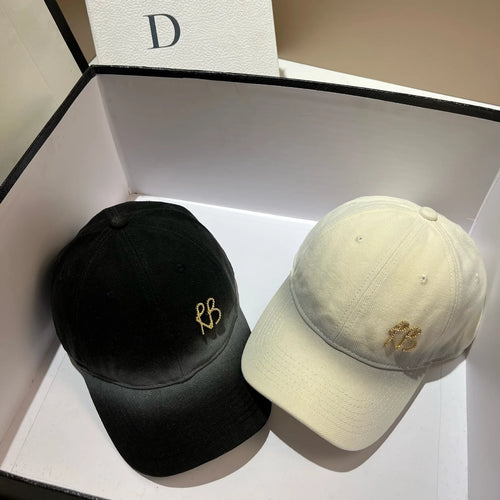 Luxury Metal Letter RB Baseball Cap Men Women