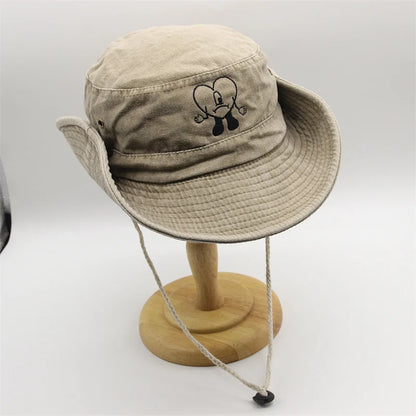 Cotton Embroidered Bad Bunny Fisherman Hat