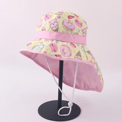 2-4 Years Summer Baby Hat Kids Cotton UV Protection Sun Cap Children