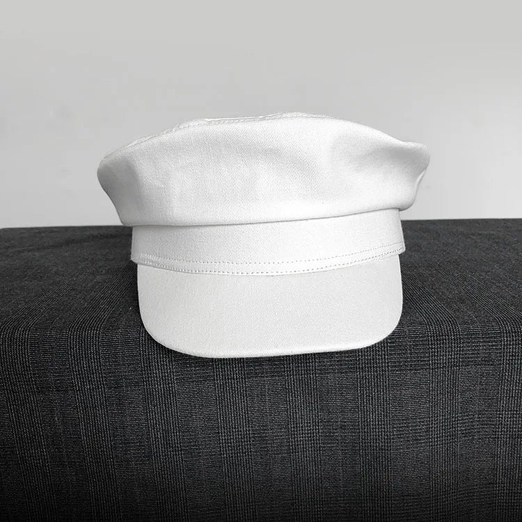 2025 Men's Nautical Peaked Cap - Vintage Flat Top Beret