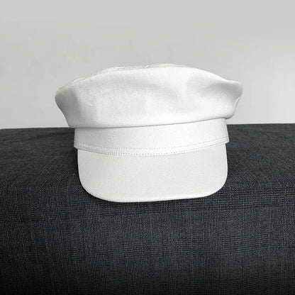 2025 Men's Nautical Peaked Cap - Vintage Flat Top Beret