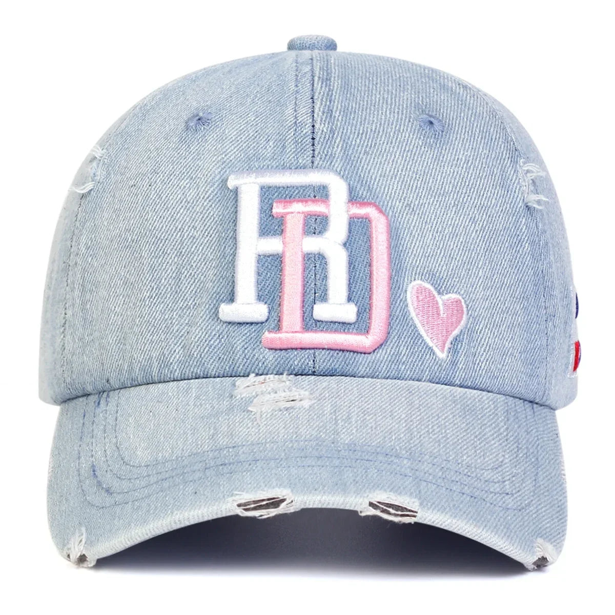 Unisex SD Letter Embroidery Hole Cowboy Baseball Caps