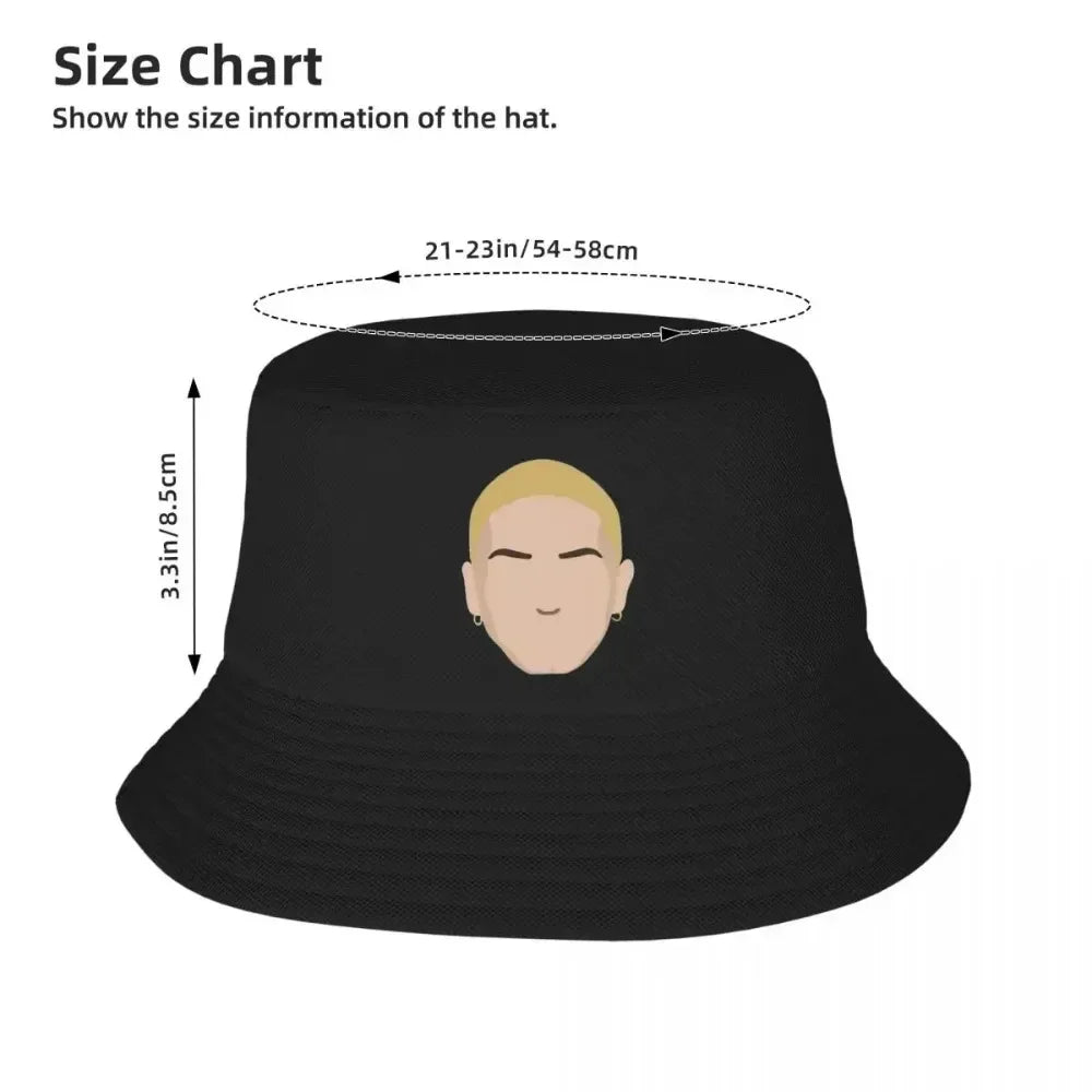 Vocation Getaway Headwear Eminem Rapper Merch Bucket Hat Unique Unisex Hip Hop Sun Hats For Outdoor