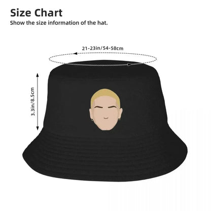 Vocation Getaway Headwear Eminem Rapper Merch Bucket Hat Unique Unisex Hip Hop Sun Hats For Outdoor