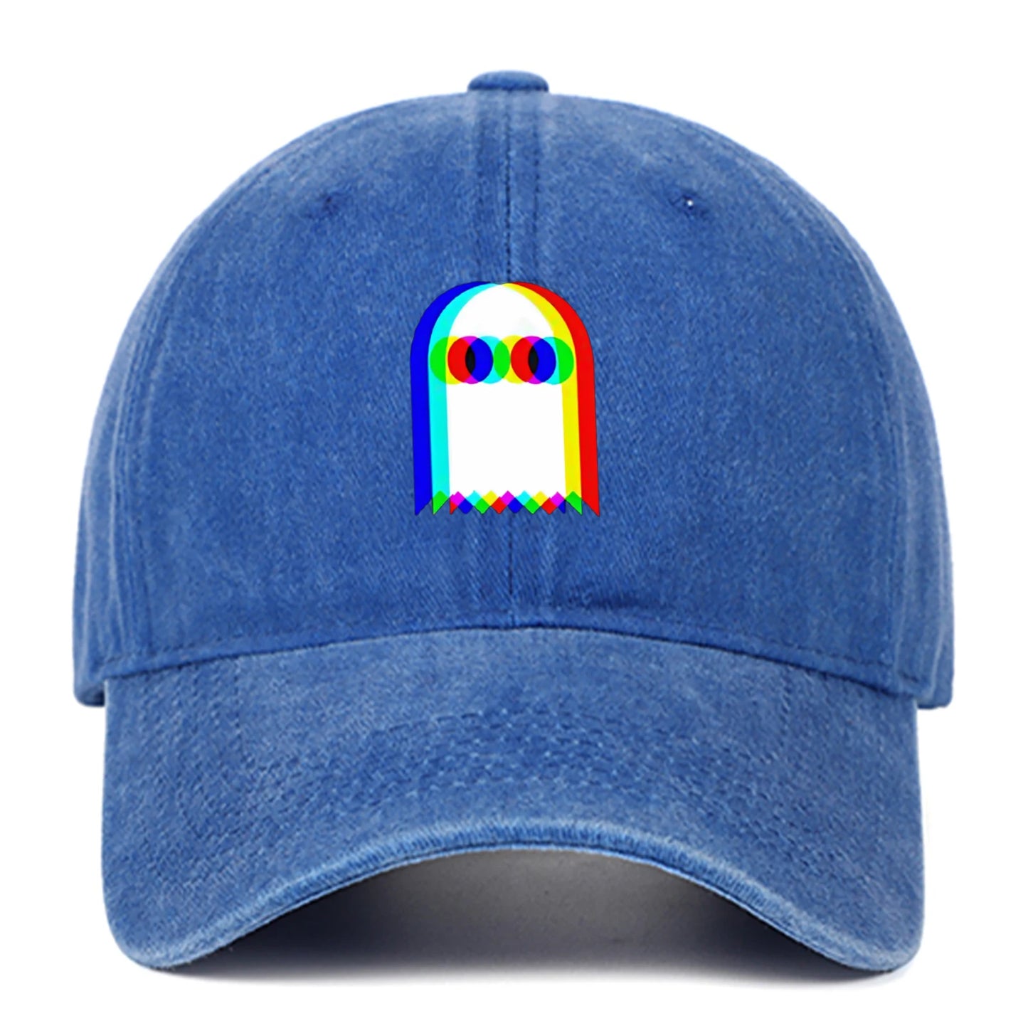 Colorful Ghost Print Baseball Cap Suitable for Daily Dressing Up and Halloween Parties