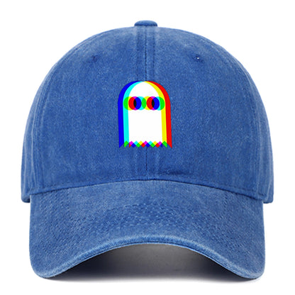 Colorful Ghost Print Baseball Cap Suitable for Daily Dressing Up and Halloween Parties
