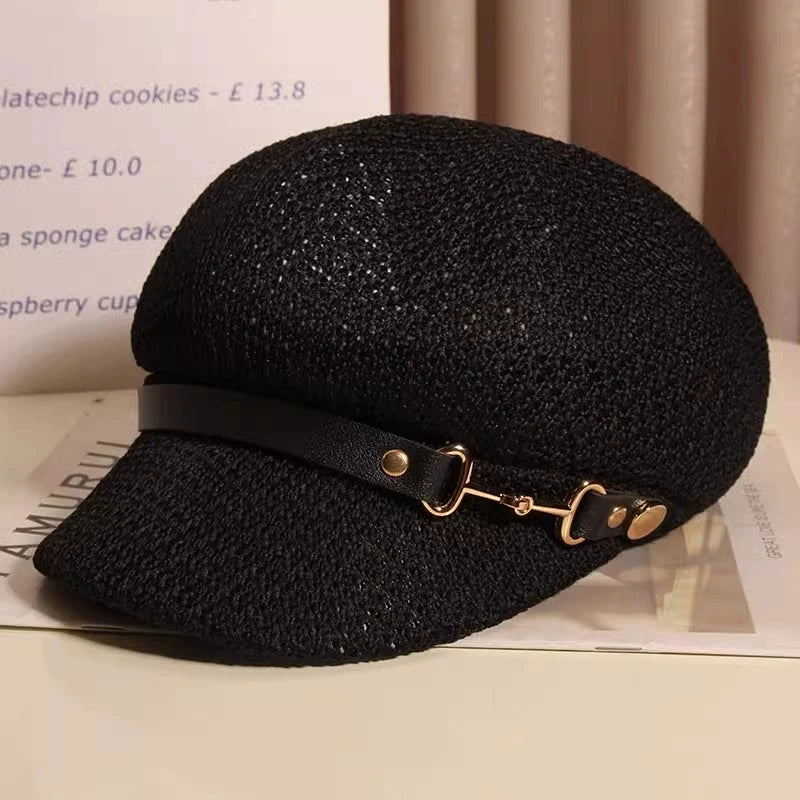 New Style Hollow Breathable Octagonal Hat For Women