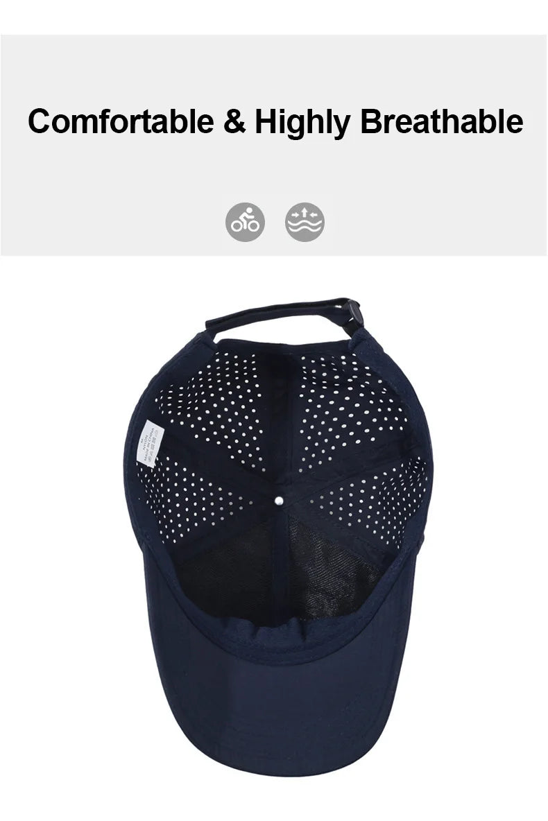 Cycling Baseball Cap Mesh Breathable Sun Hat Quick Dry Lightweight Fishing UV Protection Outdoor Summer Casual Cap