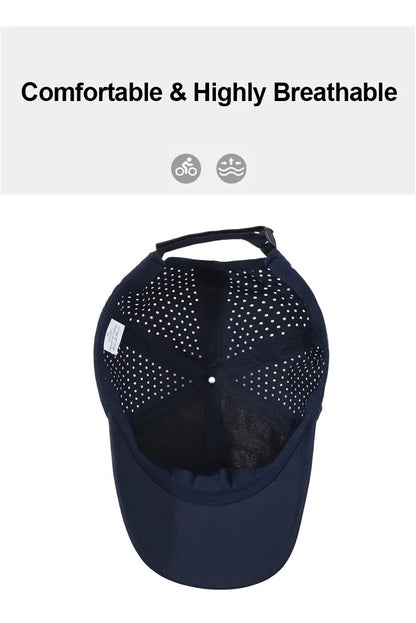 Cycling Baseball Cap Mesh Breathable Sun Hat Quick Dry Lightweight Fishing UV Protection Outdoor Summer Casual Cap
