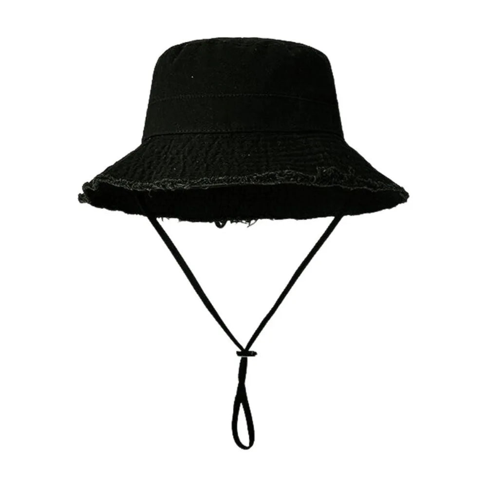 Fringed Solid Color Summer Sunshade Hat Four Seasons