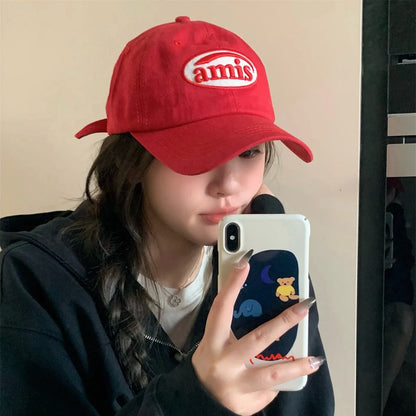 Korean Hat Spring/Summer Women's Versatile Big Head Circumference Baseball Hat