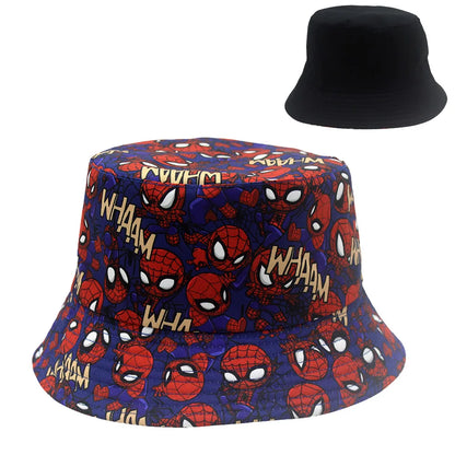 Cartoon Spider-Man Print Fisherman Hat
