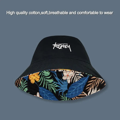 Summer Basin Cap Hip Hop Hat Double Sided Bucket Hat Fishing Fisherman Hat Pattern Packable Sun Protection