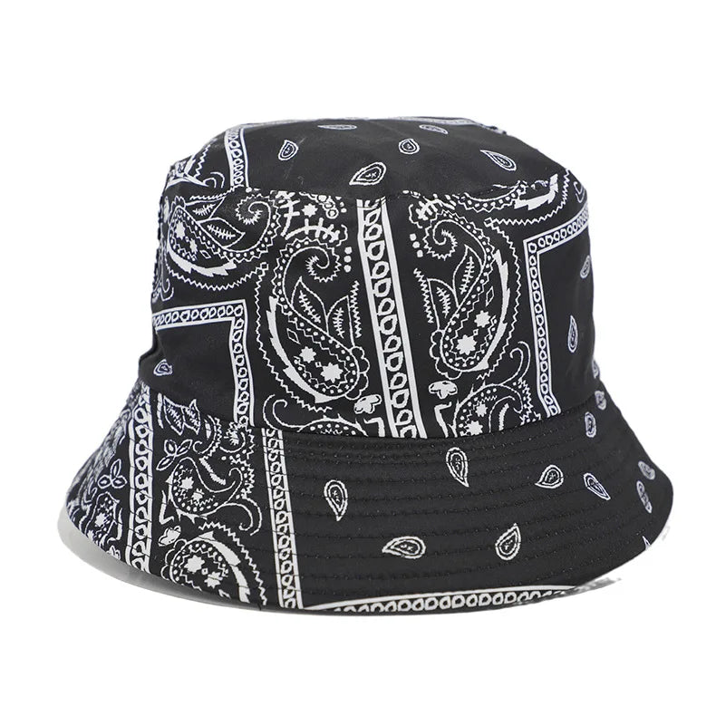 Street Graffiti Men's Bucket Hat Double-Sided Hip Hop Outdoor