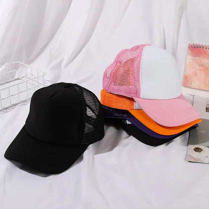 1PC Fashion Unisex Plain Baseball Cap Flat Visor Cap  Mesh Curved Men Women