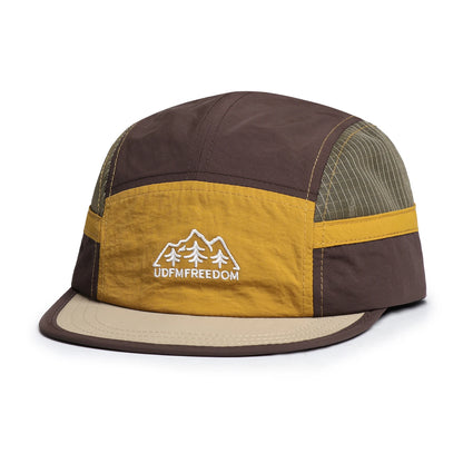 5 Panel Baseball Cap for Men Women, Embroidery Mesh Nylon Quick Dry Breathable