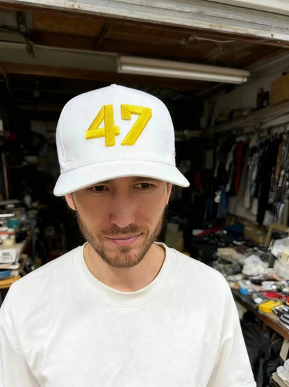 Charlie Kirk Hat Gold Embroidery USA 47 Baseball Cap for Men Women