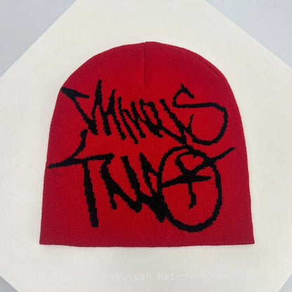 New Men Women American Street Jacquard Letters Knitted Hats