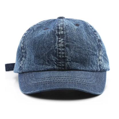 Short Brim Baseball Cap Denim Cotton Unisex Soft Top Caps