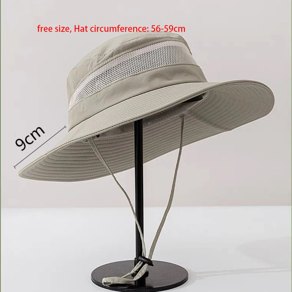 New Anti-Sun Bucket Hat Adjustable Anti-UV Beach Hat