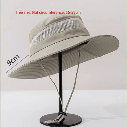 New Anti-Sun Bucket Hat Adjustable Anti-UV Beach Hat