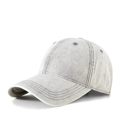 Blank Black Cotton Washed Vintage Baseball Hats