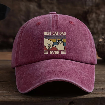 Best Cat Dad Hat with Claw Print and Cat Pattern Buckle Design Suitable for Outdoor Activities, Travel, Fun Styling