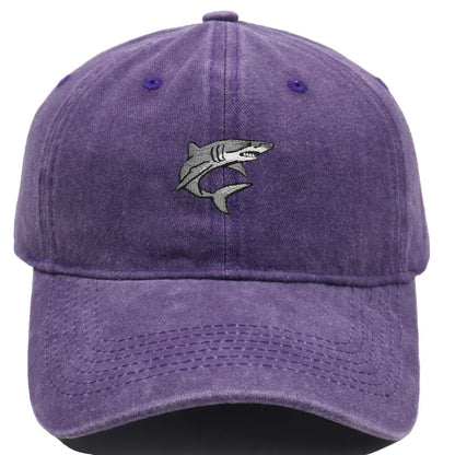 Shark Embroidery Design Baseball Cap