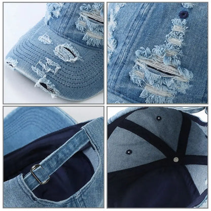 Versatile Creative Denim Baseball Cap Hip Hop