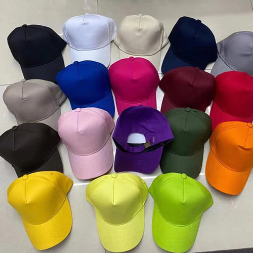 Unisex Solid Color 5 Panel Baseball Cap Trendy Casual Sport Hat