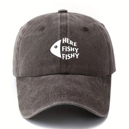 Men's and Women's Printed Fish Head Baseball Caps